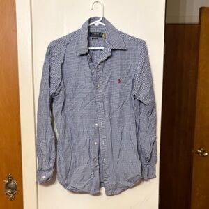 Polo by Ralph Lauren Navy Checkered Men's Shirt